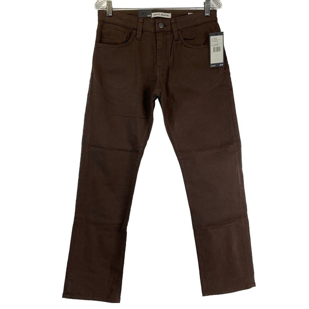 Mavi Jeans Pants Men's 30x28 Brown Coffee Bean Twill Zach Straight Leg $128 Nwt